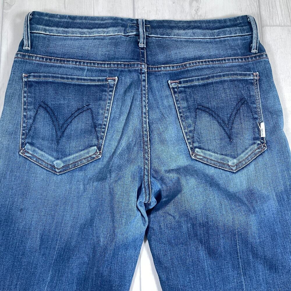 MOTHER Blue Flared Wide-Leg Jeans - Picture 5 of 16